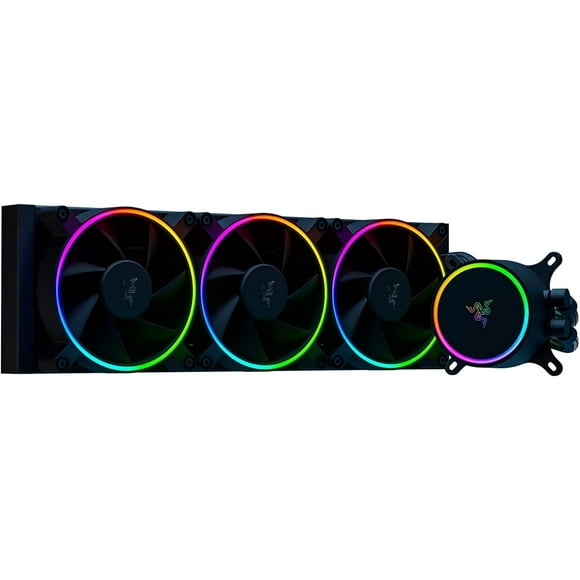 Razer Hanbo Chroma RGB All in One Liquid Cooler aRGB Pump Cap: AIO Design - Quiet, Powerful aRGB Fans - PWM Fan Controller Support - Intel LGA 115X Series, 201