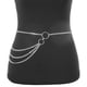 thumbnail image 4 of Joyería Hip-hop Anillo Girasol Placa Colgante Cadena de Cintura Mujer Moda Ondulada Borla Cadena de Cuerpo Multicapa, 4 of 5