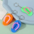 thumbnail image 4 of 12pcs Flip-Flops Shaped Keychain Pendants Handbag Key Ring Hanging Decors, 4 of 8