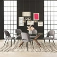 thumbnail image 3 of Pemberly Row Contemporary Velvet Side Chair (Set of 2) in Gray, 3 of 7