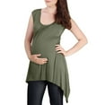 thumbnail image 2 of CKpwisy Maternity Pregnancy Tank Tops for Womens Summer Nursing Sleeveless Scoop Neck Shirts 2025 Fashion Irregular Hem Pregnancy Top Shirt Loose Fit for Leggings, 2 of 7