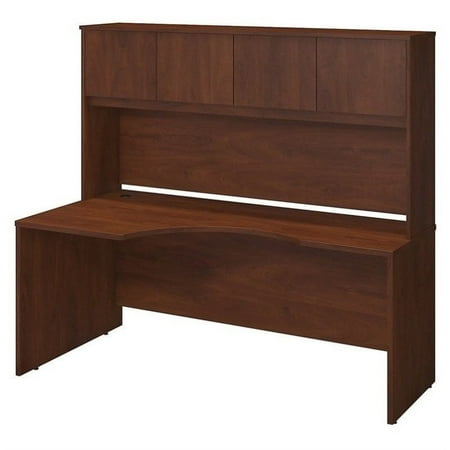 Bush BBF Series C Elite 72W Left Curve Computer Desk in Hansen Cherry