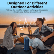 Portable Bluetooth Speaker, Bluetooth 5.4 Wireless Speaker with 20W HD Loud Stereo Sound, 20H Playtime, IP7 Waterproof, LED Lights, TWS Pairing, Built-in Mic, for Outdoor, Party, Home, Gift