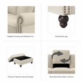 thumbnail image 6 of Bush Furniture Coventry Accent Chair with Ottoman Set in Cream Herringbone, 6 of 7