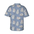 thumbnail image 3 of Goofa Cute Fat Cat Hawaiian Shirt for Men, Unisex Summer Beach Casual Short Sleeve Button Down Shirts,Aloha Tropical Floral print shirt-XX-Large, 3 of 9