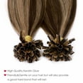 thumbnail image 5 of Benehair 100G Keratin Pre Bonded Nail U Tip 100% Real Human Hair Extensions Fusion 1g Thick Highlight Blonde Invisible Soft Long, 5 of 13