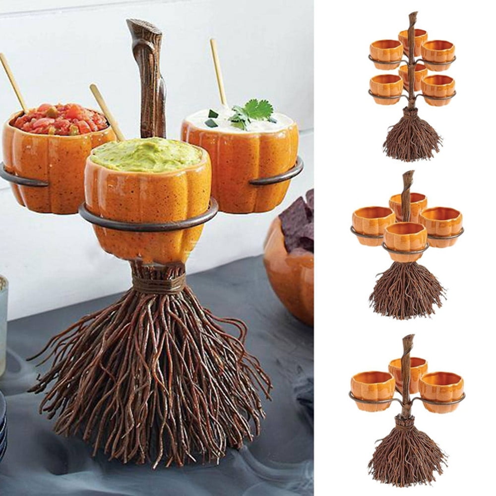 GIMOCOOL Halloween Snack Bowl Stand Creative Snack Basket For Serving Snacks Salad Dessert Halloween Party Favor Supplies Halloween Decoration Party Candy Holder Bowl Tray 