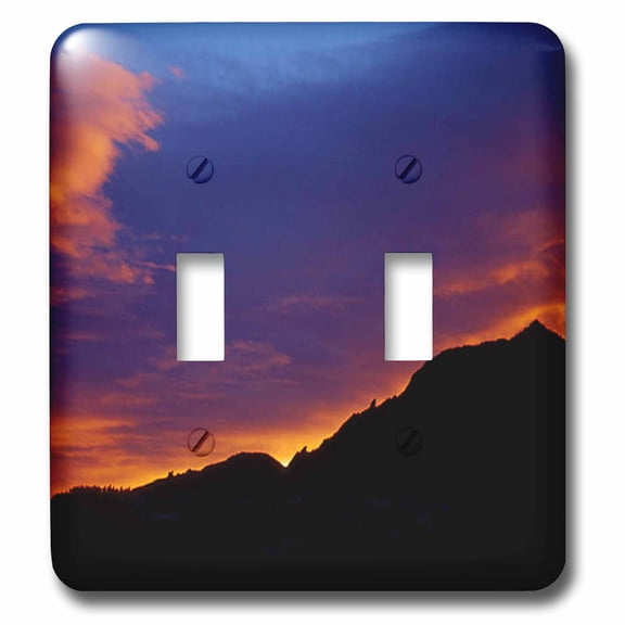 3dRose, Colorado Boulder Sunset Over Flatirons, double toggle switch