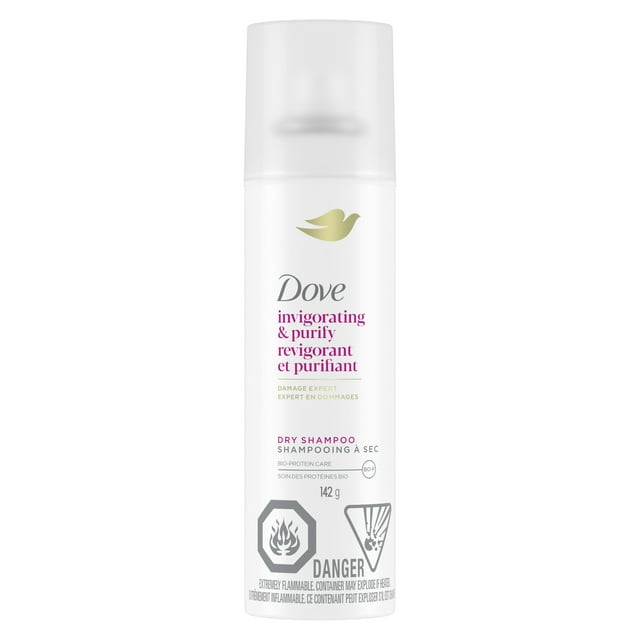 Dove Advanced Dry Shampoo, Refresh & Revive Hair Without Water Invigorating & Purify Instantly Absorb Oil & Lift Impurities 142g