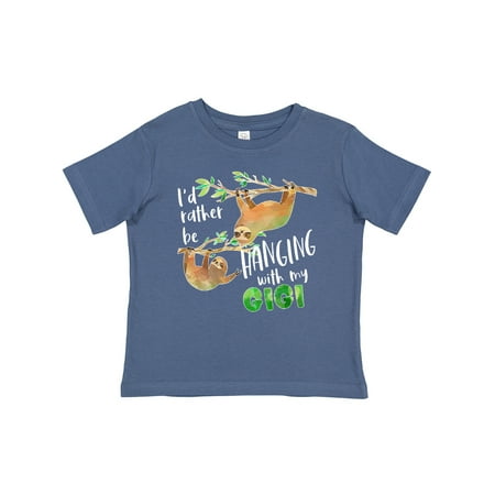 

Inktastic Id Rather Be Hanging with My Gigi- Cute Sloths Gift Baby Boy or Baby Girl T-Shirt