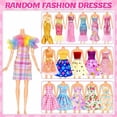 thumbnail image 3 of Cfowner 85 Pack Handmade Doll Clothes Including Princess Gowns, Fashion Skirts, Evening Dresses, Tops, Pants, Bikini Swimsuits, Shoes, Crowns, Necklaces, Glasses, Accessories for 11.5 inch Doll, 3 of 8