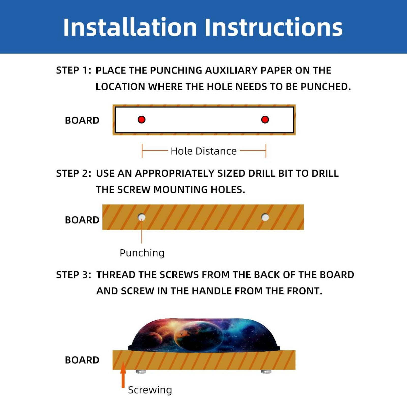 PhooArto 6 Pcs Cup Drawer Pulls, Universe Galaxy Planets Shell Shape Handles Cabinet Knobs for Dresser Cupboard Closet Wardrobe with Screws