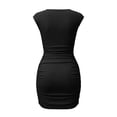 thumbnail image 6 of akafmk Summer Bodycon Dresses for Women Mini Dress Short Sleeve Crewneck Casual Tight Fitting Sundress T Shirt Dress, 6 of 6