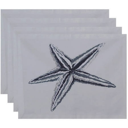 

Simply Daisy 18 x 14 Sea Star Coastal Print Placemats Set of 4