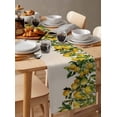thumbnail image 6 of Ldtrchee Summer Lemon Table Runner 72 Inches, Green Botancial Summer Yellow Fruits Rustic Bed Runner Dresser Scarves Tabletop for Indoor Outdoor Parties/Ceremony/Banquet, 16" x 72", 6 of 8