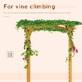 thumbnail image 5 of CAMSCH 90'' Premium Outdoor Wooden Arbor Arch with Trellis, Arc top, Pergola Arch for Climbing Plants, Wood Garden Yard Lattice, Wedding Arch for Ceremony, 63''(L) x 28.25''(W) x 90''(H), 5 of 8