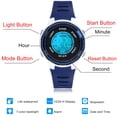 thumbnail image 3 of DTKID Reloj digital para niños, resistente al agua hasta 3 ATM, 7 luces de colores, reloj de enseñanza del tiempo, fácil de leer, reloj de pulsera de banda suave para niñas y niños de 5 a 16 años, 3 of 5
