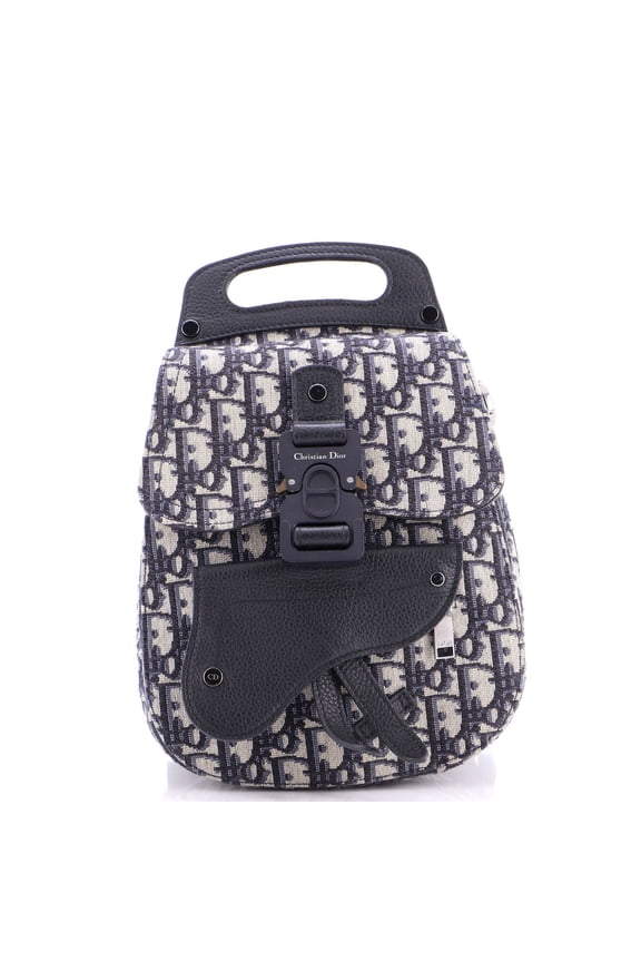 Pre-Owned Saddle Backpack Oblique Canvas Mini By Rebag