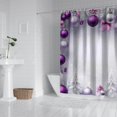 thumbnail image 2 of Christmas Bath Curtain,Colorful Ball Bathroom Curtain Hotel Luxury Style Bathroom Curtains for Campus Bathroom Decor Christmas, 2 of 5