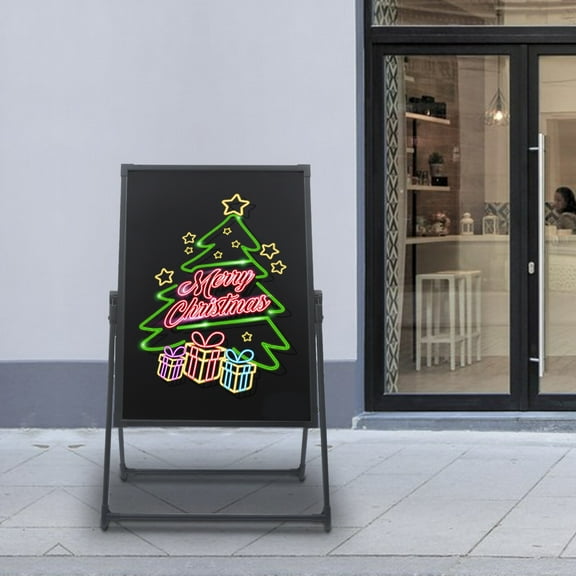 LED Message Writing Board 80*60cm Illuminated 7 Colors Neon Effect Menu Board