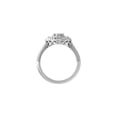 thumbnail image 3 of Araiya Fine Jewelry Sterling Silver Round-shape Lab Grown Diamond Cluster Halo Engagement Ring (1/4 Cttw, D-F Color, VS1 Clarity) Size 6, 3 of 6
