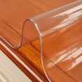 thumbnail image 1 of Mantel rectangular transparente de PVC de vidrio suave, protector de mesa de 1,5 mm, mantel impermeable/a prueba de aceite, para mesas de café, escritorio, tapetes antideslizantes 90x160cm/35x63in, 1 of 4
