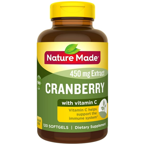 Nature Made Super Strength Cranberry + Vitamin C Softgels Value Size