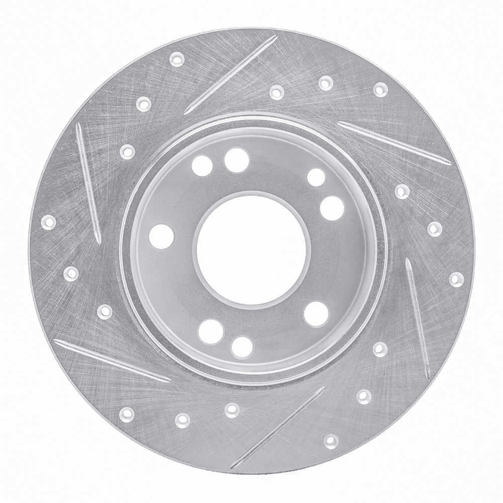 Dynamic Friction Company 631-63011R DFC Brake Rotor - Drilled And Slotted - Silver