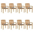 thumbnail image 2 of vidaXL 2x Solid Teak Wood Garden Chairs with Cushions Seating Multi Colors, 2 of 28