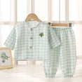 thumbnail image 1 of Conjunto de ropa de dormir de algodón de nube para niños, ropa de hogar con estampado de dibujos animados para niños y niñas, traje de dos piezas, cárdigan para primavera, otoño y verano, 1 of 5