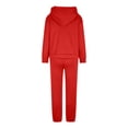 thumbnail image 4 of Women's 2022 Fall Two Piece Hoodie & Sweatpants Set - Polyester/Spandex, Casual Workout Tracksuit, 4 of 4