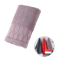 AUQ Wash Gags for Body,Thick Absorbent Cotton Loops Washcloths for Showering,Fine Reinforced Stitching Makeup Washcloths for Face,LightPurple,29.53*13.78*0.39in
