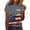503_Grey, variant on 250th Anniversary of The States Women's T Shirt Round Neck T Shirt with American Flag Design Cotton Top for July 4 Summer 4th of July Tops