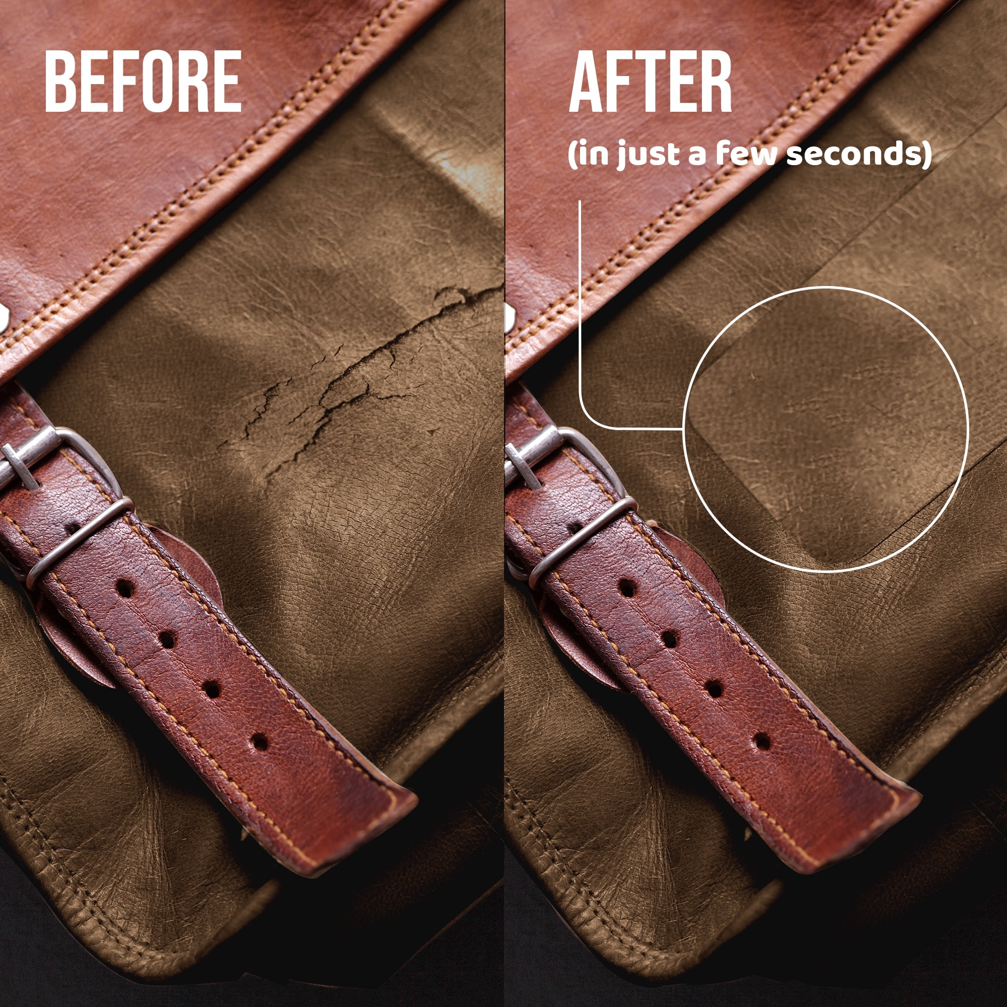 MastaPlasta Instant Leather Repair Tape DARK BROWN 60 x 4 in (150cm x 10cm). Self-Adhesive Repair for Sofas, Chairs, Car Seats, Bags and More. Fast, Easy Upholstery Repair on a Roll