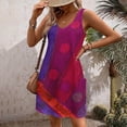 thumbnail image 4 of LYXSSBYX Boho Dresses for Women 2024 Women's Casual Sundress With Pockets Summer Boho Beach Dress Floral T-Shirts Dress V Neck Loose Tank Dresses, 4 of 6