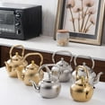 thumbnail image 4 of SANQIAHOME 1200ml teapot with Infuser stainless steel Water Boilers lifting handle Tea Maker Water Kettle for Induction/Gas gold, 4 of 11