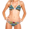thumbnail image 2 of Christmas Font Women's One-Piece Swimsuit Bikini Set with Detachable Sponge and Adjustable Strap, Two-Pack, for Swimming Scenes, 2 of 6