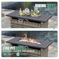 thumbnail image 6 of Clouddwell 13 Piece Outdoor Sectional Set with Swivel Rocker Chairs of 2, Patio Conversation Sets with Fire Pit Table and Ottomans, Light Gray, 6 of 8