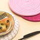 thumbnail image 5 of Juego de cocina Pan Media (juego de 3 piezas) elegantes subplanificadores, almohadillas calentadoras, soporte para ollas, soporte para cucharas, para hornear y hornear, 7 pulgadas de diámetro (rosa) Sailing Electrónica, 5 of 5