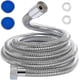 thumbnail image 1 of 3m Shower Hose, Stainless Steel Replacement Shower Pipe Extra Long Shower Hose With Washers, Chorme (3m/118inch), 1 of 5