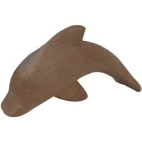 Paper-Mache Figurine 4.5"-Dolphin