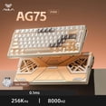 thumbnail image 3 of AULA AG75 Pro 75% 3rd Gen Hall Effect eSport Wired Gaming Keyboard, Dual-engine Structure, 8K poll rate, .001mm RT, 256K Scan Rate, Dual ARGB LED, Full Aluminum Body, Tool-free Customize-Armor Silver, 3 of 25