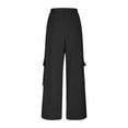 thumbnail image 6 of Ashirexll Casual Pants for Women Winter Pants Cargo Sweatpants Drawstring Wide Leg Baggy Casual Trousers with Multiple Pockets Fashion, 6 of 7