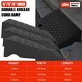 thumbnail image 6 of Rubber Car Curb Ramps, 5" Rise Height Heavy Duty Rubber Threshold Ramp, Portable Driveway Ramps for Cars Wheelchairs Scooter Lawn Mower, 7000lbs Load Capacity, 2 Pack, 6 of 8