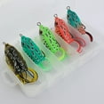 thumbnail image 6 of Topwater Frog Lures 5Pcs Set - Weedless Ray Frog Soft Bait for Bass Fishing - Floating Artificial Frog Crankbaits for Snakehead & Freshwater - Includes Tackle Box (6CM/8G, Lifelike Action), 6 of 9