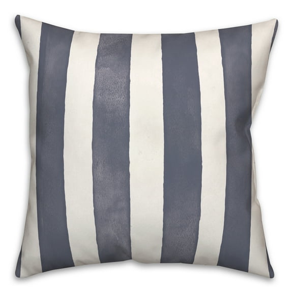 Creative Products Watercolor Stripe Blue 18 x 18 Indoor / Outdoor Pillow
