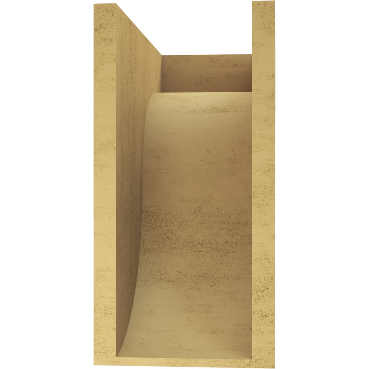 8"W x 16"D x 16"H Classic Del Monte Rough Cedar Woodgrain TimberThane Corbel, Primed Tan