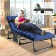 thumbnail image 5 of ABORON Folding Guest Bed,Adjustable 5-Position,Folding Lounge Chair,Folding Bed Cot With 2-Sided Soft Removeable Pad & Side Pocket, 5 of 11