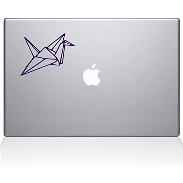 The Decal Guru Paper Crane Decal Vinyl Sticker, 13" MacBook Pro (2016 & Newer Models), Lavender (1427-MAC-13X-LAV)