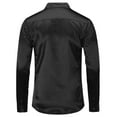 thumbnail image 3 of Men's Slim-Fit Long-Sleeve Solid Satin Silk Like Dance Prom Dress Shirt Tops, 3 of 5
